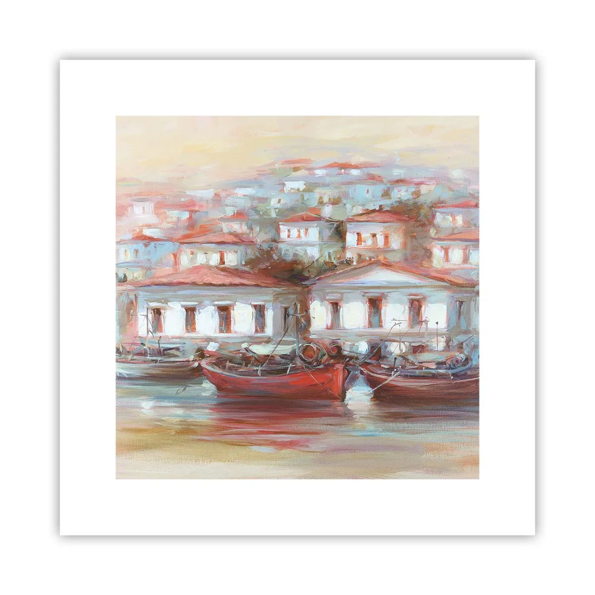 Poster - Gelukkige stad - 30x30 cm