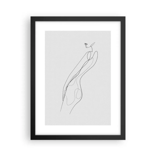 Poster in een zwarte lijst - Gewoon een belofte - 30x40 cm