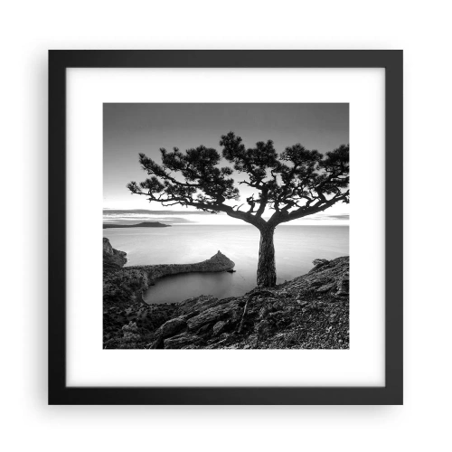 Poster in een zwarte lijst - Stilte aan de horizon - 30x30 cm