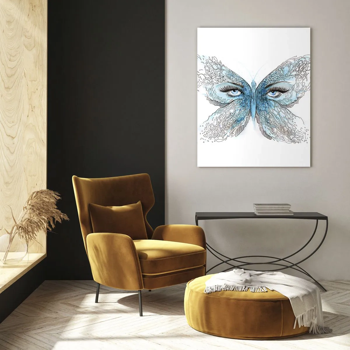 Schilderen op glas - Eros pimpelmees - 50x70 cm