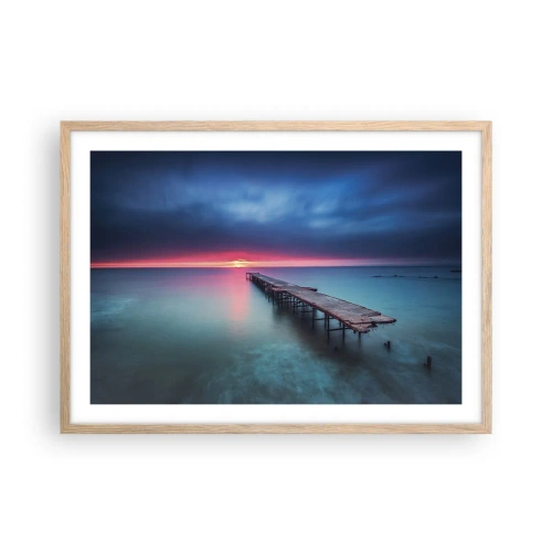 Een poster in een licht eiken lijst - Tussen hemel en aarde - 70x50 cm