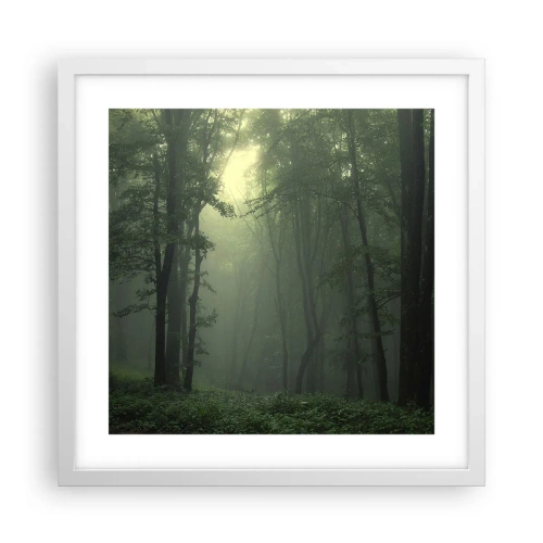 Poster in een witte lijst - Voordat hij wakker wordt - 40x40 cm