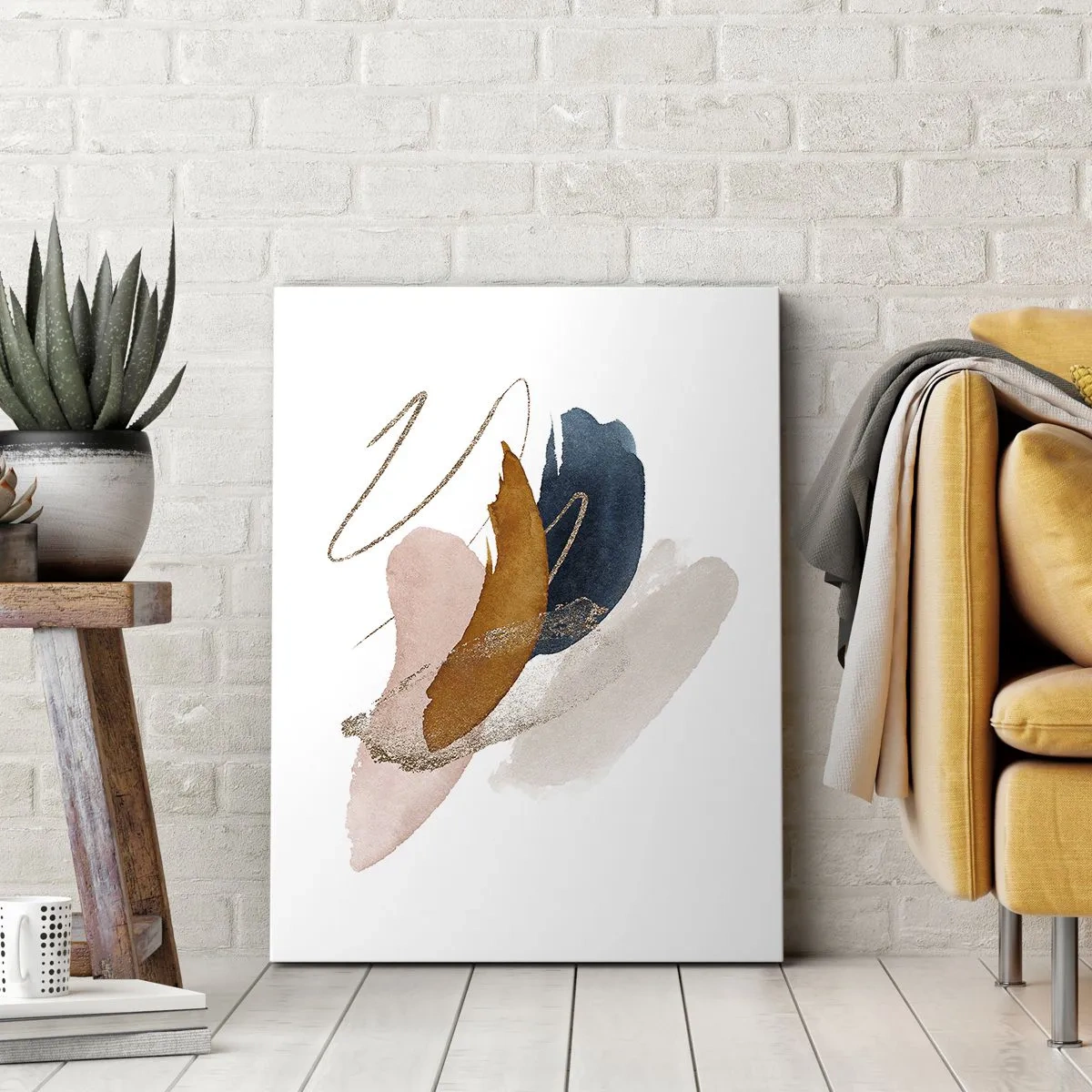 Schilderen op canvas - Gevleugelde compositie - 65x120 cm