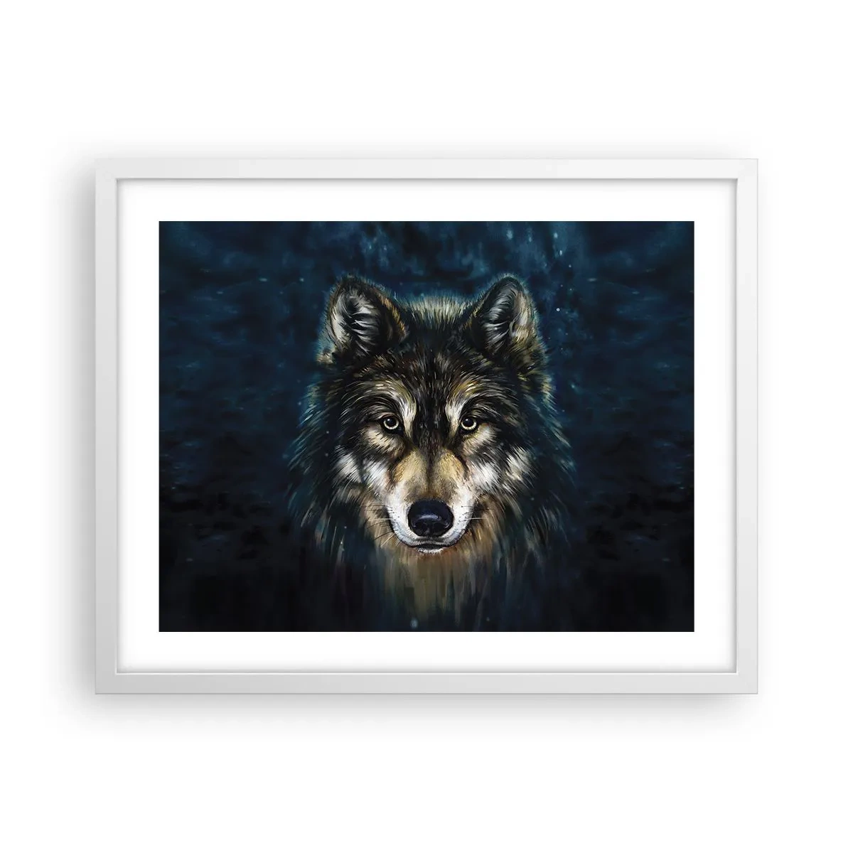 Poster in een witte lijst - Alfa? en omega - 50x40 cm
