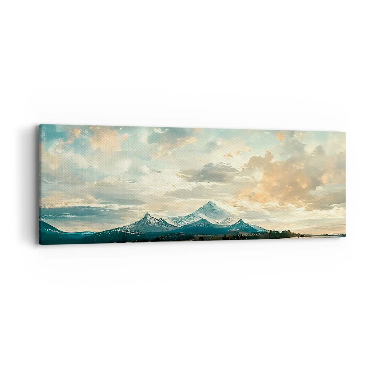 Schilderen op canvas - Onder bescherming van de hemel - 90x30 cm