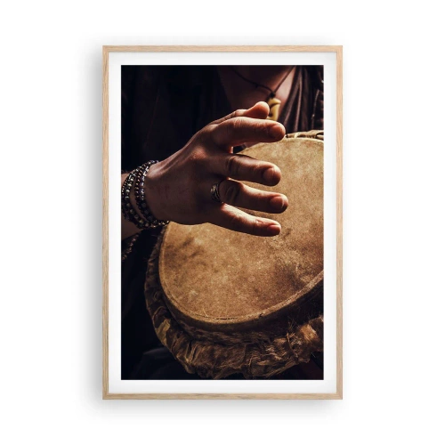 Een poster in een licht eiken lijst - Op het ritme van het hart - 61x91 cm