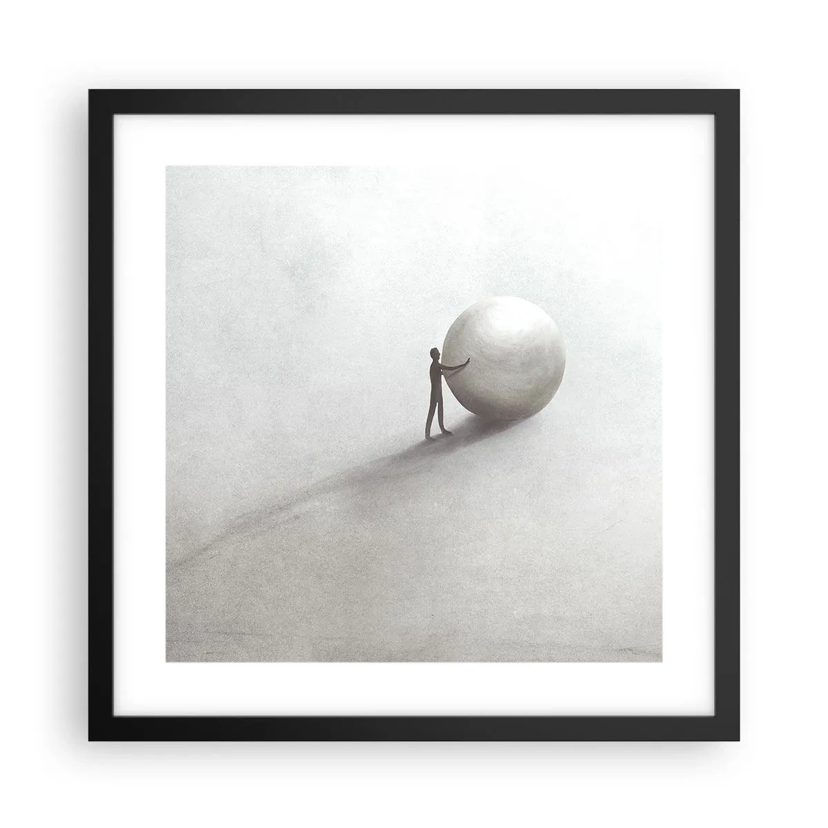 Poster in een zwarte lijst - Het spel van het leven - 40x40 cm