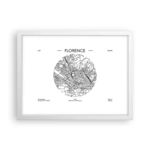 Poster in een witte lijst - Anatomie van Florencia - 40x30 cm