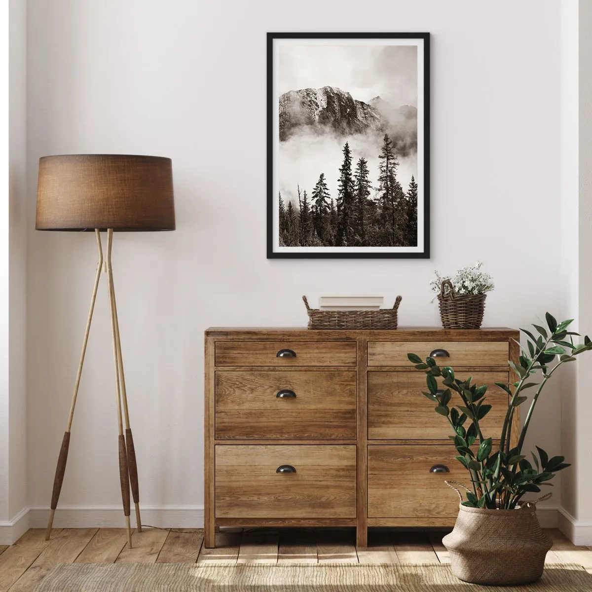 Poster in een zwarte lijst - Granieten liniaal - 61x91 cm