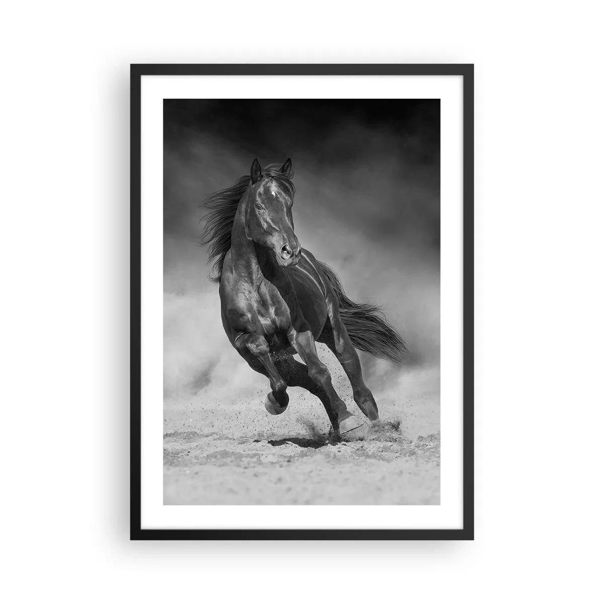 Poster in een zwarte lijst - Een outsider in een dynamische race - 50x70cm - De emir zelf waardig - Moderne wanddecoratie voor woonkamer en slaapkamer ARTTOR