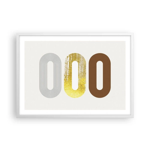 Poster in een witte lijst - Oooo! - 70x50 cm