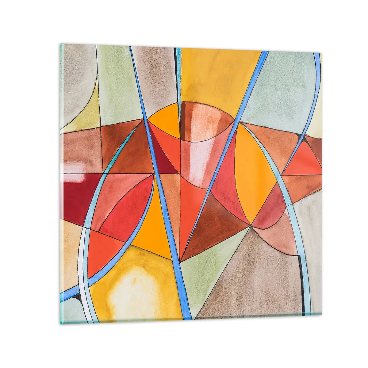Schilderen op glas - Carrousel, de droomcarrousel - 30x30 cm