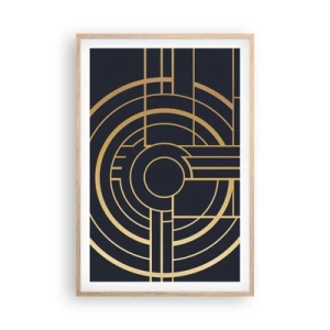 Een poster in een licht eiken lijst - Draaien van dingen - 61x91 cm