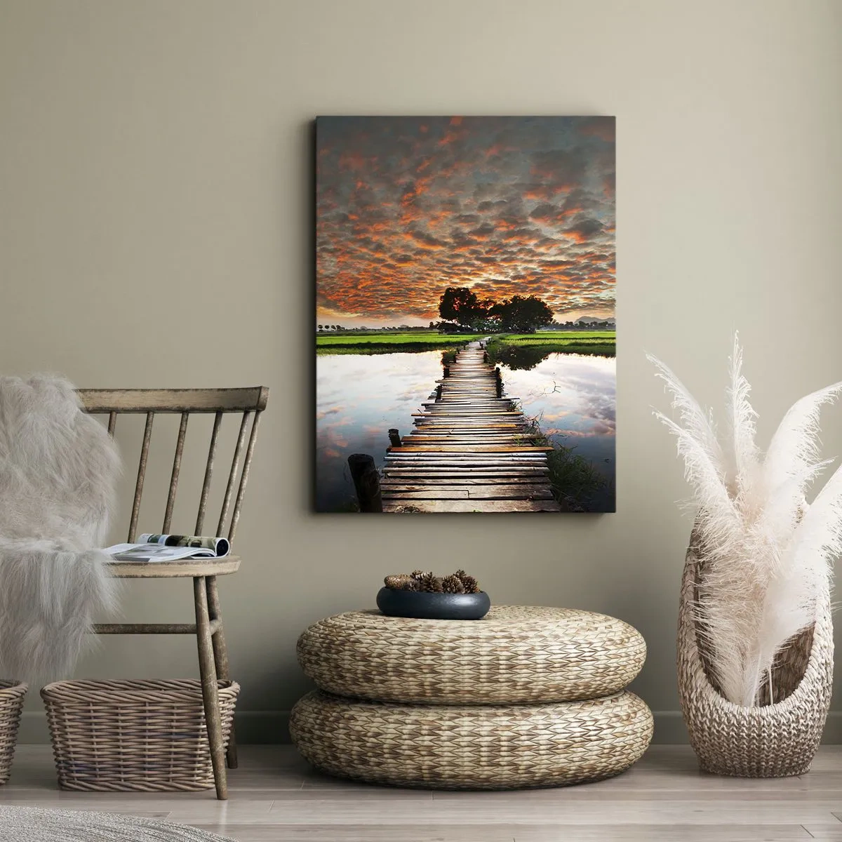 Schilderen op canvas - Strek je armen - ademen - 70x100 cm