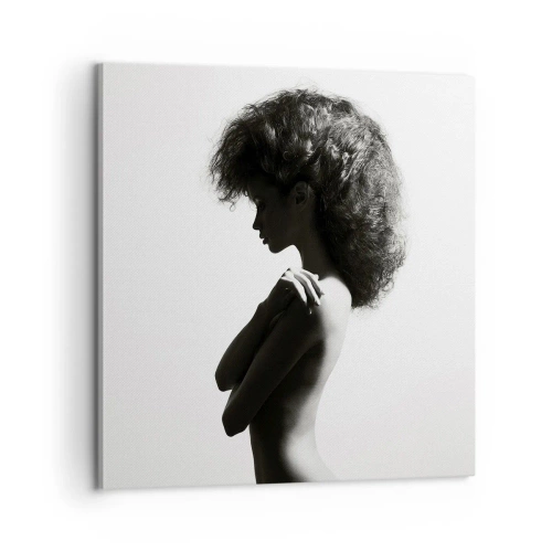 Schilderen op canvas - Als een bloem op een slanke stengel - 60x60 cm