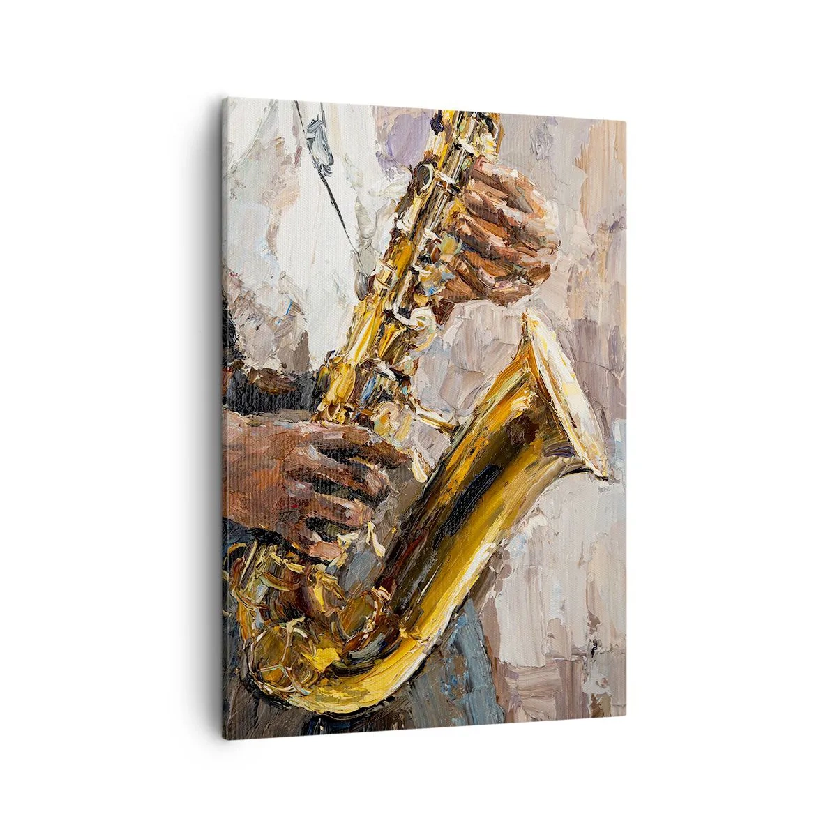 Schilderen op canvas - Tijd om te solo te spelen - 50x70 cm
