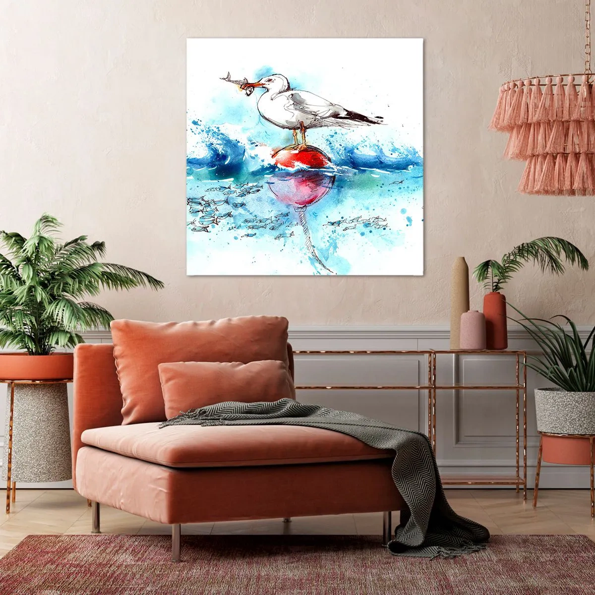 Schilderen op canvas - Succesvolle vangst - 70x70 cm