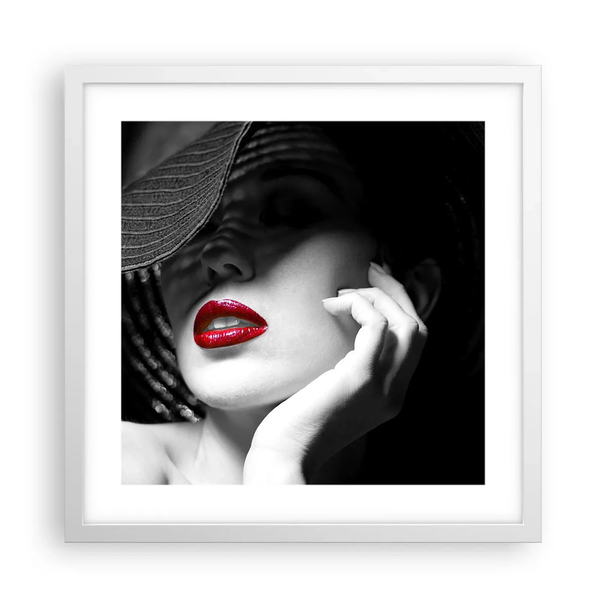 Poster in een witte lijst - Een studie in scharlaken - 40x40 cm