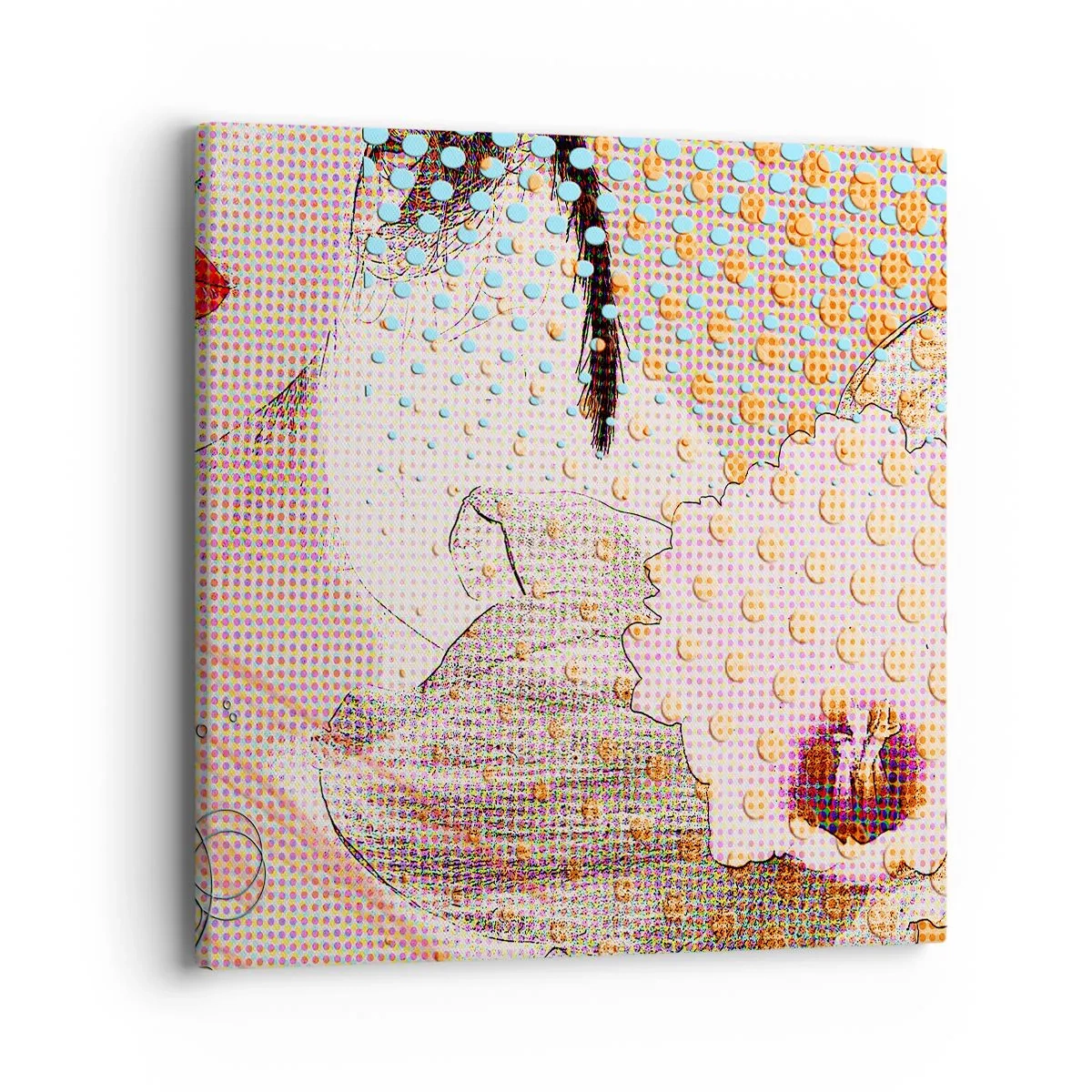 Schilderen op canvas - Stripboek heroïne - 40x40 cm