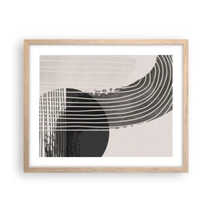 Een poster in een licht eiken lijst - Daar en terug - 50x40 cm