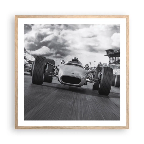 Een poster in een licht eiken lijst - Er is kracht! - 60x60 cm