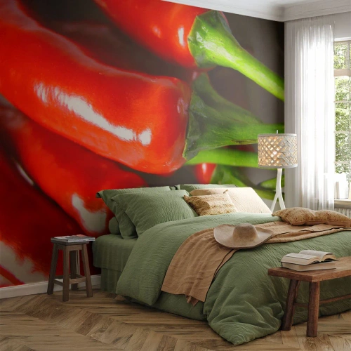 Zelfklevend Fotobehang Deluxe Sticker - Sappig, glanzend, glad - Gastronomie, Peper, Groenten - 200x140 cm