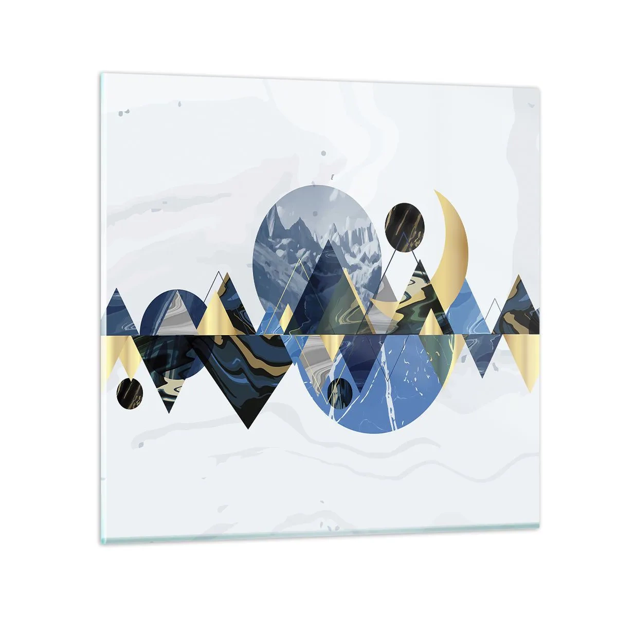 Schilderen op glas - Geometrisch landschap - 60x60 cm