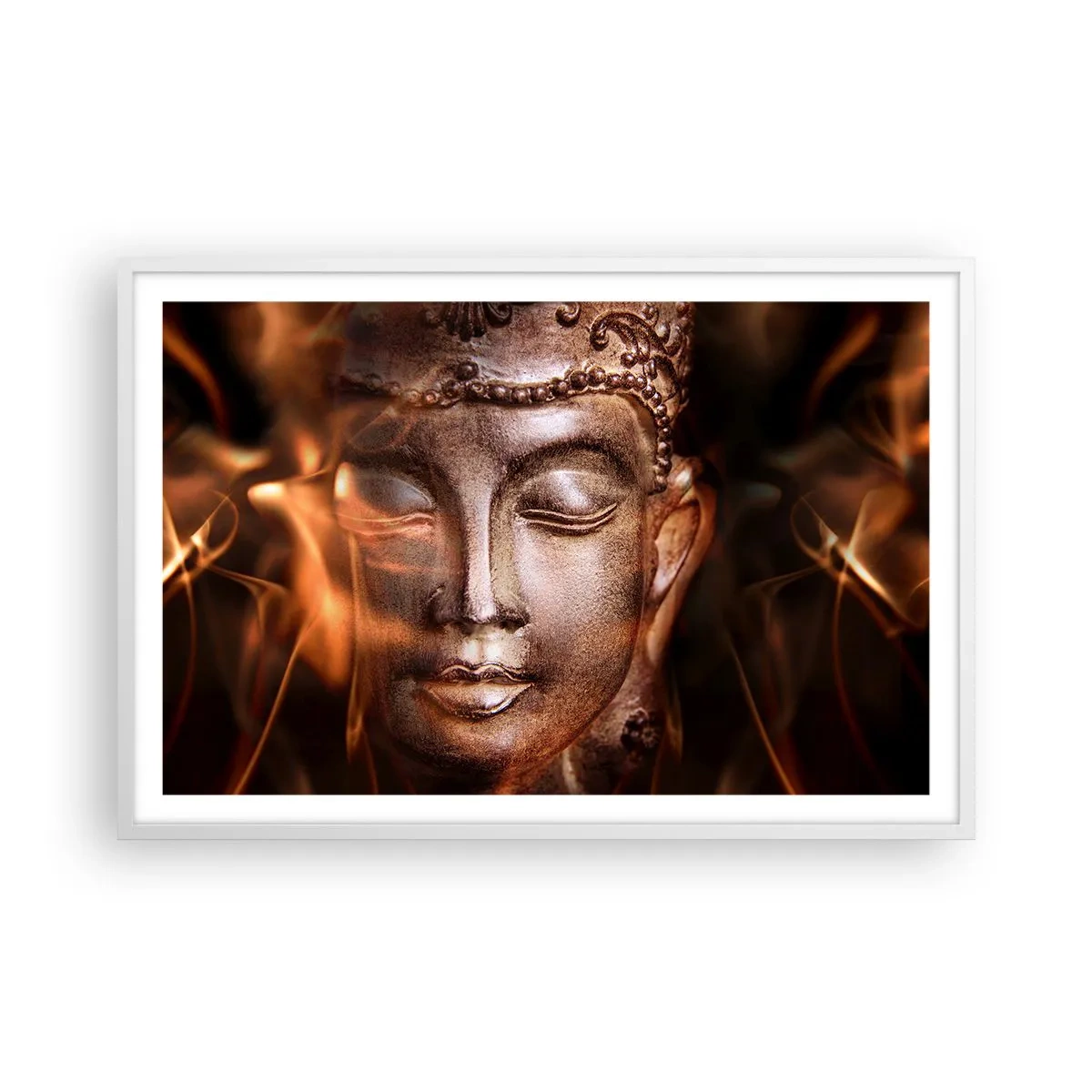 Poster in een witte lijst - Het bestaat alleen hier en nu - 91x61 cm