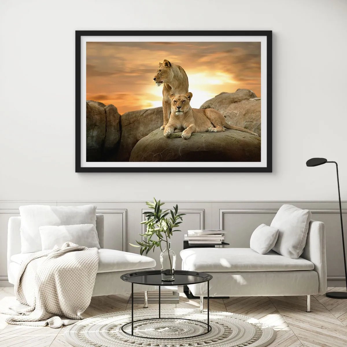 Poster in een zwarte lijst - Koninklijke majesteit - 70x50 cm