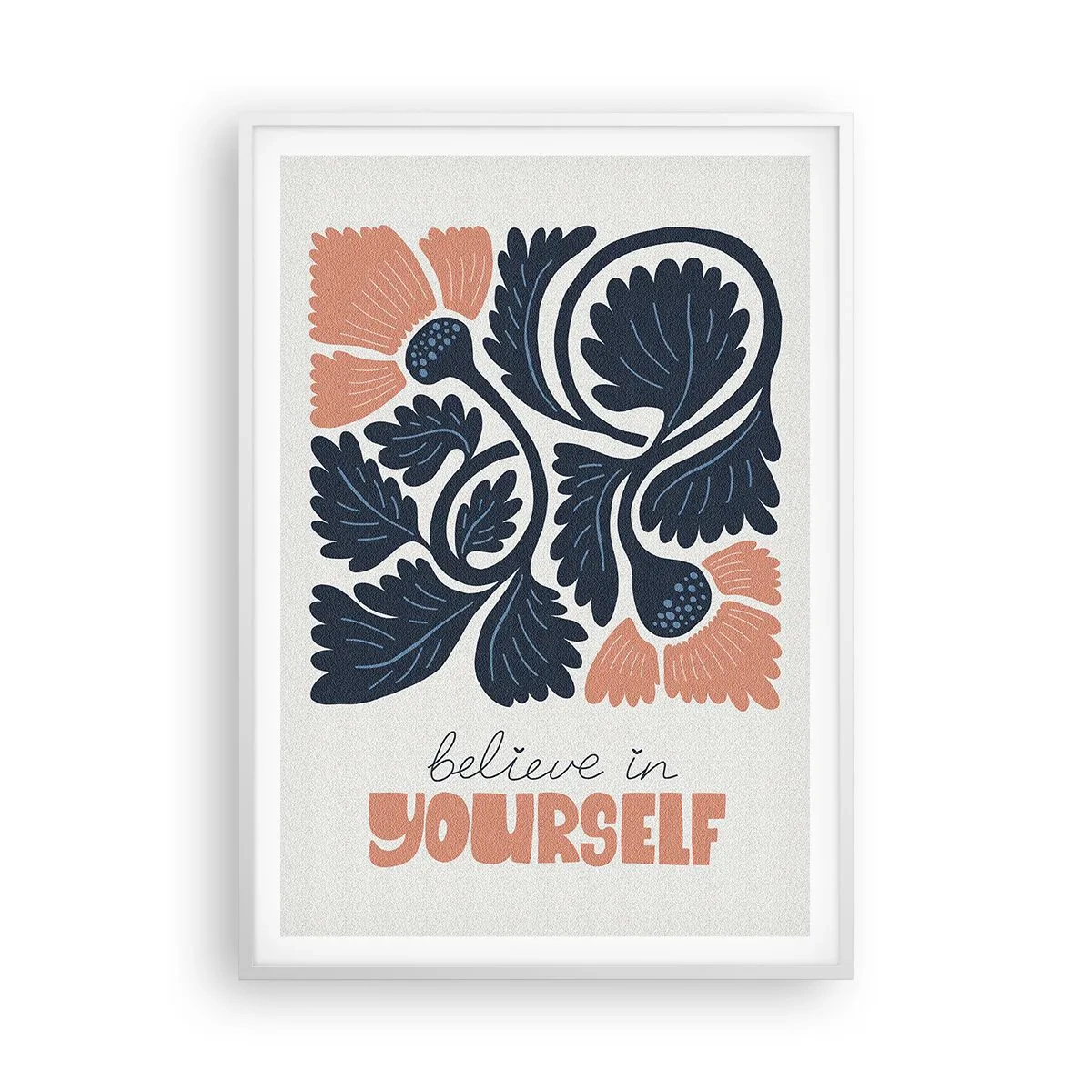 Poster in een witte lijst - En jij bloeit ook - 70x100 cm