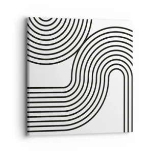 Schilderen op canvas - In de bocht - 40x40 cm