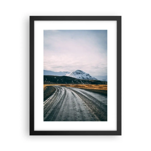 Poster in een zwarte lijst - In de IJslandse sfeer - 30x40 cm