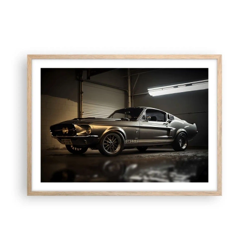 Een poster in een licht eiken lijst - Terug naar het verleden - 70x50 cm