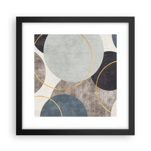 Poster in een zwarte lijst - Wiel voor wiel - 30x30 cm