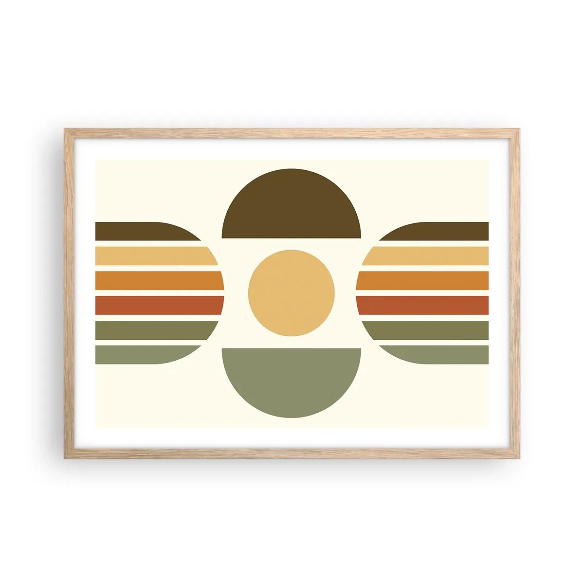 Een poster in een licht eiken lijst - In aardetinten - 70x50 cm