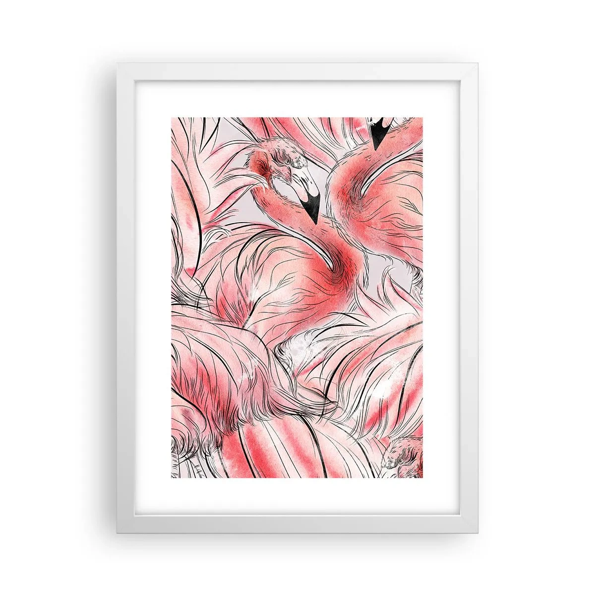 Poster in een witte lijst - Vogelcorps de ballet - 30x40 cm
