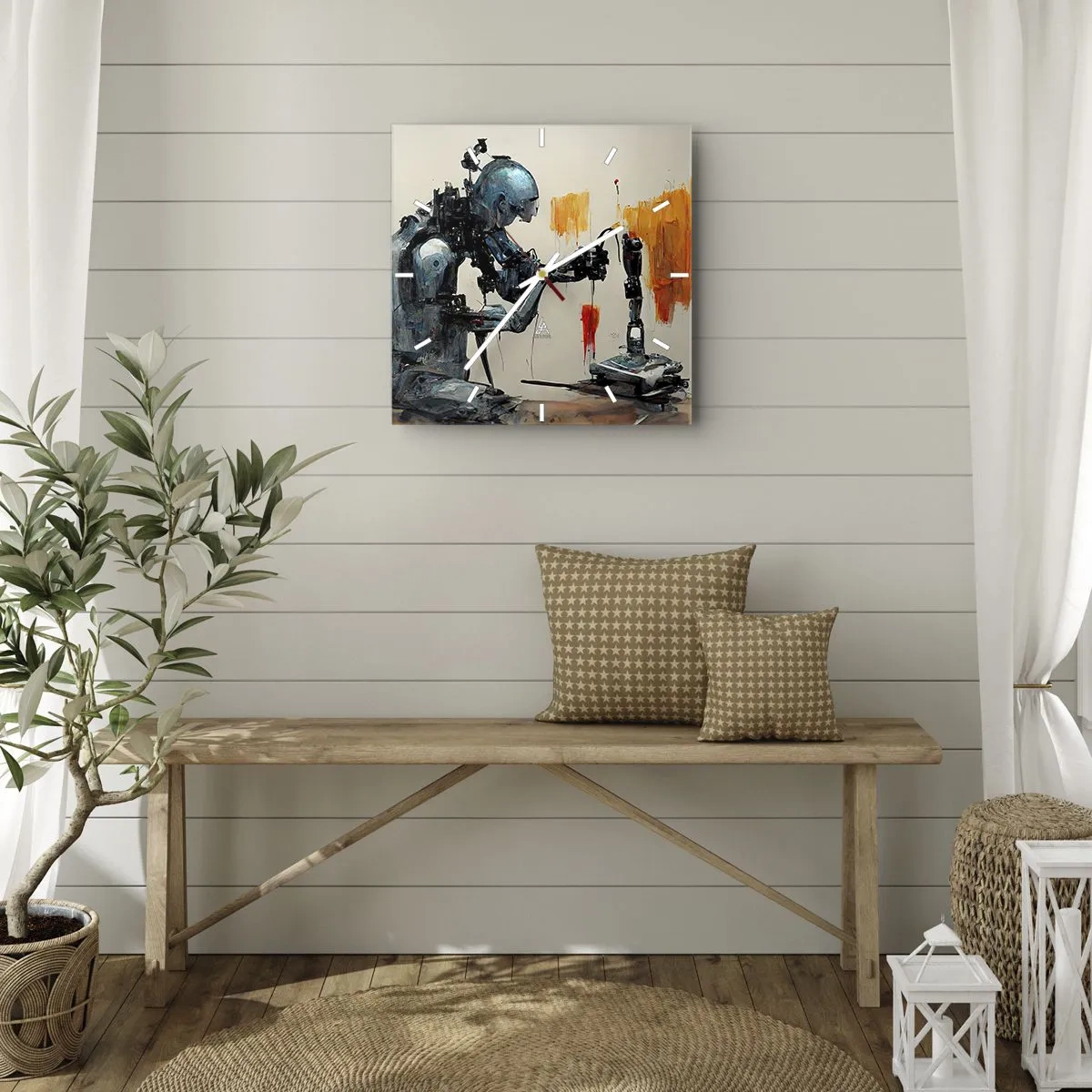 Wandklok - Klok - Morgen al… - 30x30 cm