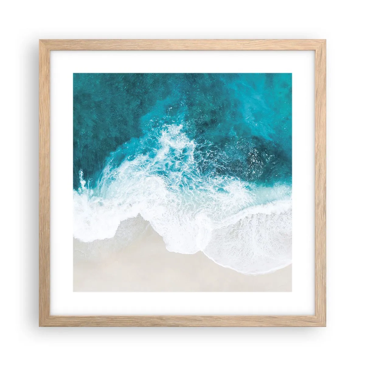 Een poster in een licht eiken lijst - Natuurlijke streling - 40x40 cm