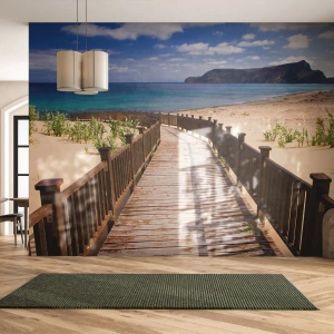 Zelfklevend Fotobehang Deluxe Sticker - Neem me mee naar de gelukkige eilanden - Landschap, Strand, Madeira - 350x256 cm