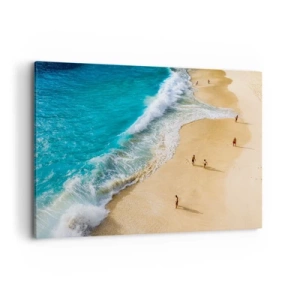 Schilderen op canvas - En dan de zon, het strand… - 100x70 cm