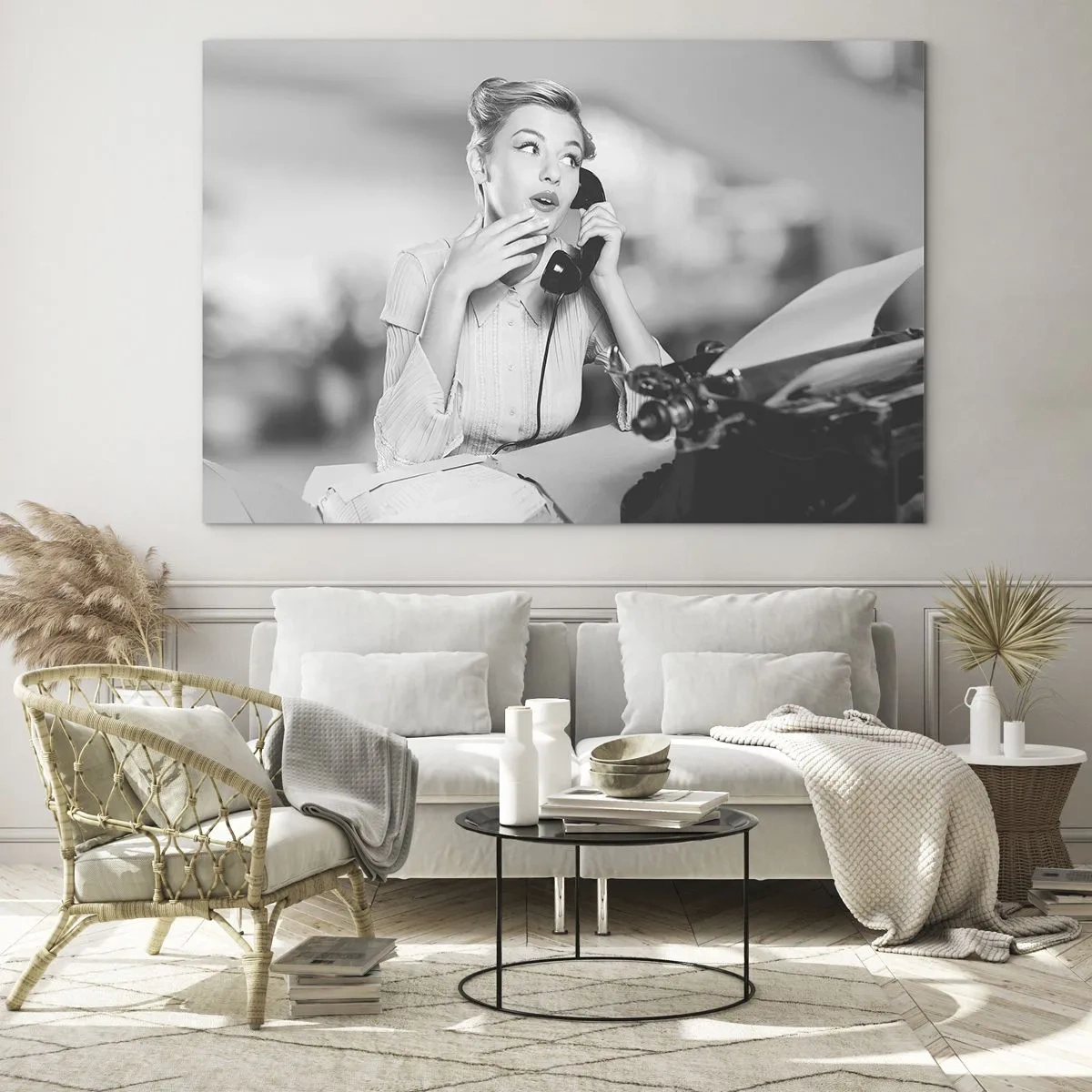 Schilderen op glas - Hallo, het zijn de jaren 50. - 120x80 cm