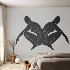 Zelfklevend Fotobehang Deluxe Sticker - Een gemeenschappelijke ziel - Mensen, Minimalistisch, Tweelingen - 100x70 cm