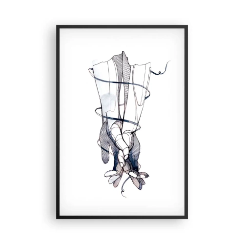 Poster in een zwarte lijst - Touch-studie - 61x91 cm