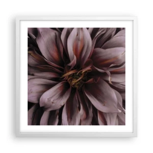 Poster in een witte lijst - Een bloemenhart - 50x50 cm