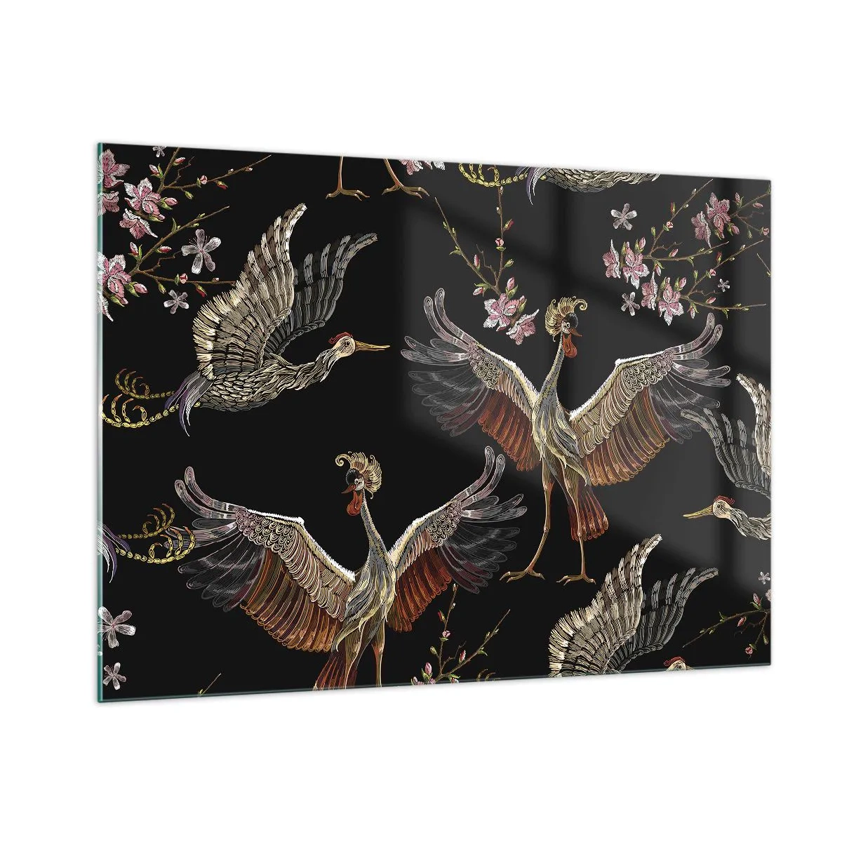 Schilderen op glas - Een sprookjesvogel - 100x70 cm