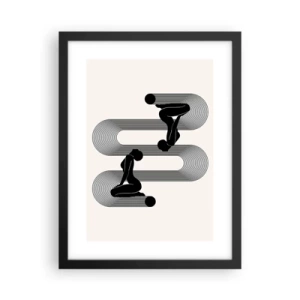 Poster in een zwarte lijst - Sensuele symmetrie - 30x40 cm