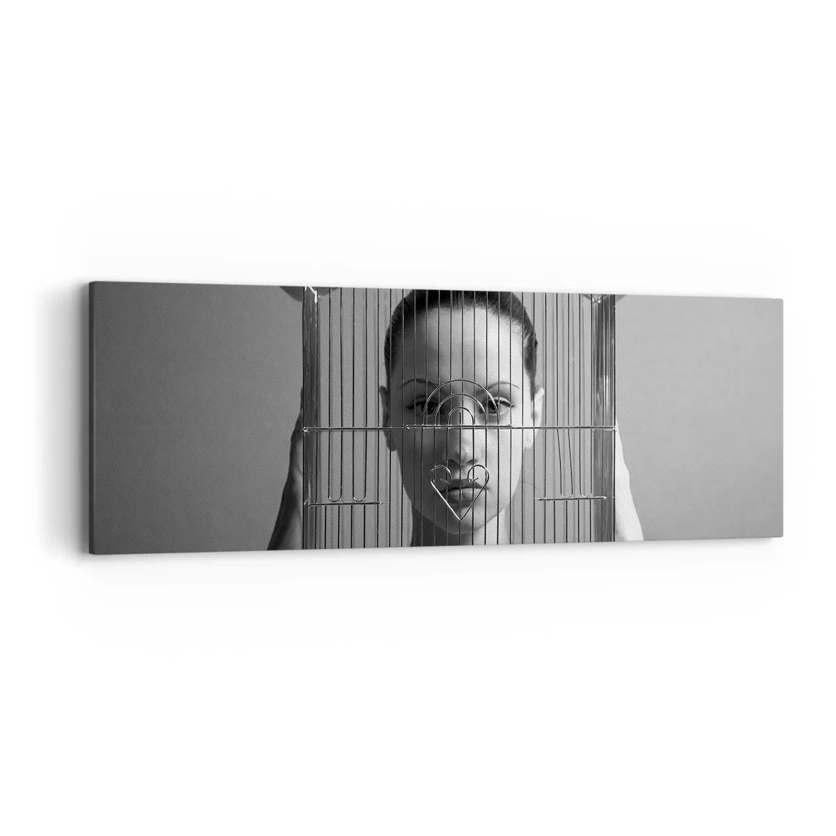 Schilderen op canvas - Een ietwat surrealistisch portret - 90x30 cm