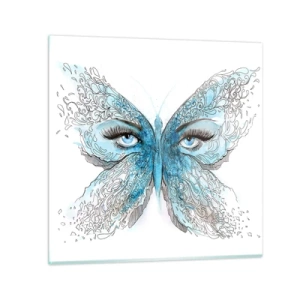Schilderen op glas - Eros pimpelmees - 30x30 cm