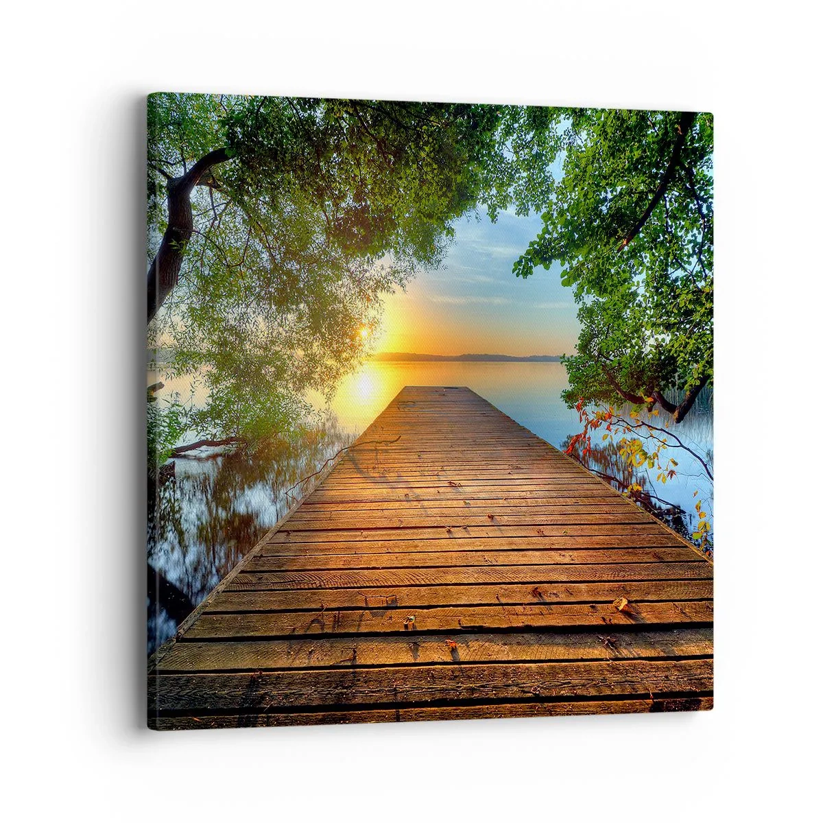 Schilderen op canvas - Neem de tijd, ga zitten - 40x40 cm