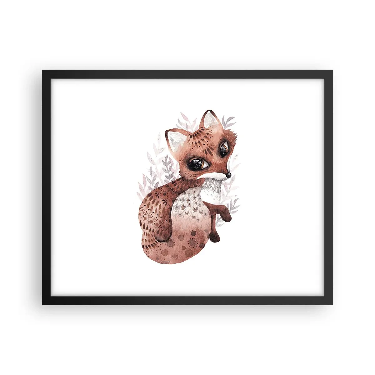 Poster in een zwarte lijst - Houd er gewoon van - 50x40 cm